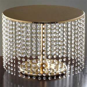 Plateau de présentation de gâteaux en miroir, centre de table de fête de mariage, nouveau Design, support de gâteau décoratif de mariage, cristal personnalisé - Product Image 5