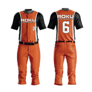 High Quality Polyester <b>Baseball</b> & Softball Sportswear Set Custom Logo Comfortable Breathable Plus Size Uniform Low Price - Product Image 2