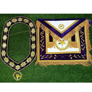 Nouveau artisanat maçonnique MM maître maçons tablier avec poche Regalia mm 3ème degré maçonnique passé maître tablier bleu soie bordure argent - Product Image 2