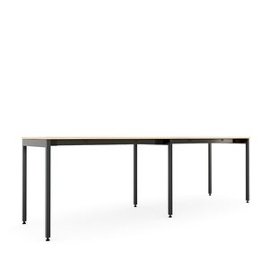 Table compacte 240x60cm pour 2 personnes, design minimaliste, en contreplaqué avec revêtement mélaminé, pieds élégants HBSL013 - Product Image 4