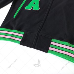 Customized for <b>Black</b> <b>Fleece</b> Letterman Jacket (Unisex Size) Winter Eco-Friendly Reversible Greek Apparel Sorority Fraternity - Product Image 5