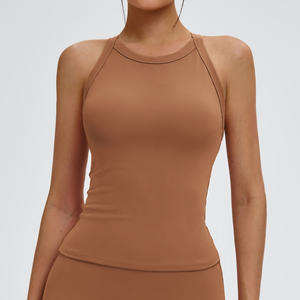 เสื้อกล้ามทรงเข้ารูป คอวี ผ้าริบ ถักทออย่างดี สีพื้น สำหรับผู้หญิง ขายส่งตามสั่ง - Product Image 1