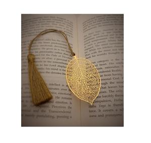 Marcapáginas de Metal con Acabado Dorado, Elegante Artesanía que Apoya la Organización del Estudio, Investigación y Documentación - Product Image 1