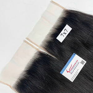 HD Swiss Closure Hair Raw Vietnamese Hair Bundles Closure HD Swiss Closure 7x7 Línea de cabello natural Nudo pequeño Listo para enviar - Product Image 6