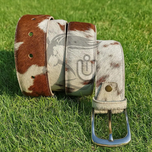 Ceinture en cuir de vachette de qualité supérieure avec boucle en alliage |   Mode Western Rustique, Imprimé Animal, Robuste, Écologique, Léger - Product Image 5