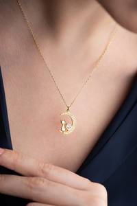 High Quality Solid 925 Sterling Silver Rhodium Plated Cat Sitting Zircon Bezel Setting Pendant Women Handmade Jewelry - Product Image 3