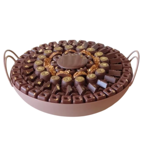 Mesa de comedor de Hotel, Cuenco para dulces de servir Chocolate, cuenco para servir Chocolate de Metal dorado de buena calidad para postre de boda, cuenco para servidor - Product Image 2