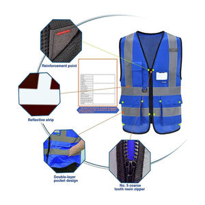 Gilet de sécurité réfléchissant respirant haute visibilité avec poches Vêtements de travail confortables - Product Image 6