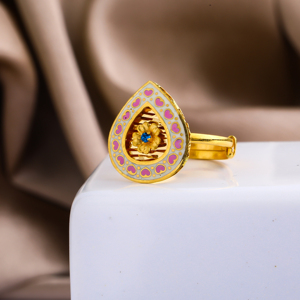 Anillo fino de oro antiguo Regalo de aniversario de Estilo Vintage elegante - Product Image 1