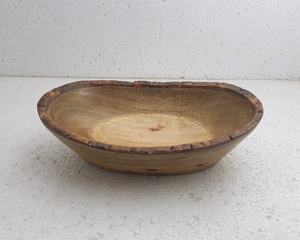 Ensaladera de fibra de coco de madera hecha a mano reutilizable con logotipo personalizado, juego de cuencos para servir ensalada de frutas de madera Natural, Acacia - Product Image 2