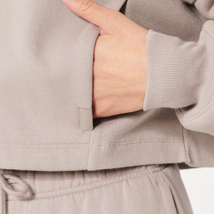 Sudadera con capucha de invierno con estampado personalizado, sudaderas con capucha de lona recortadas para mujer con Top corto con cordón, servicio OEM de Pakistán - Product Image 6