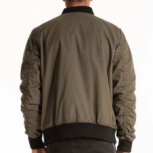 Chaqueta Bomber para Hombre con Logotipo Impreso al por Mayor, Cierre Completo, Precio Bajo, Color Sólido, Estilo Urbano, Secado Rápido y Transpirable - Product Image 6