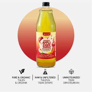ORGANIC FIELDS Vinagre Balsámico de Sidra de Manzana Orgánico Crudo de 750ml, Vinagre Marrón Fermentado con la Madre, en Forma Líquida, en Botella - Product Image 5