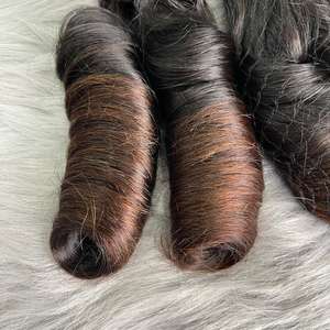 ราคาขายส่ง100%เวียดนามต่อผมนึ่งหยิกผมหยิกมัดเวียดนามอัจฉริยะทอผ้าผู้ผลิตไม่พันคอ - Product Image 3