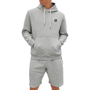 Conjunto de pantalones cortos y Sudadera con capucha de algodón 100% respetuoso con el medio ambiente OEM para hombre, chándales transpirables de manga larga de talla grande para la temporada de primavera al mejor precio - Product Image 1