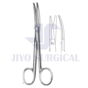 Las tijeras Metzenbaum para bebés más vendidas, fuente de alimentación manual de acero inoxidable alemán curvo de 11,5 cm, producto y logotipo personalizados - Product Image 4