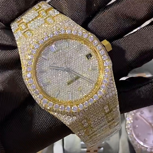 Montre automatique mécanique unisexe Iced Out Luxury Diamond Moissanite Wristwatch for Wedding Party Band Top Designer Style Watch - Product Image 2