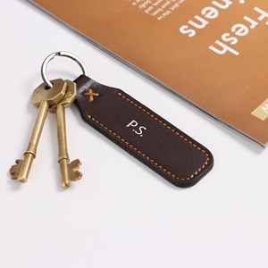 Porte-clés en cuir Clé faite à la main Porte-clés en cuir personnalisé Usine Vente en gros Porte-clés personnalisé de haute qualité - Product Image 4