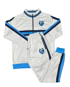 Personalizado bajo MOQ calentamiento fútbol hombres entrenamiento 2 piezas chándal Atlético cremallera completa deportes activos conjuntos - Product Image 2