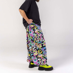 Trendy All-Over Print <b>Trousers</b> With Adjustable Waist And Relaxed Fit Durable Sublimation <b>Trousers</b> - Product Image 3