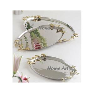 Plateau à chocolat en acier inoxydable avec poignées en aluminium pour fête de mariage utilisation plateau de service alimentaire en Inde - Product Image 5