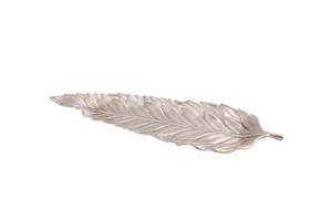 Ensemble de plateau en nickel design feuille Plateau de mariage galvanisé avec bol de service en métal argenté Outils à salade Plateau décoratif - Product Image 6