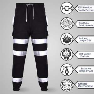 2025 <b>Mens</b> Safe <b>Work</b> Pants | Reflective Cargo Joggers & <b>Slim</b> <b>Fit</b> Sweatpants | Casual, Workout & Safety <b>Trousers</b> for Outdoor - Product Image 6