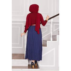 Kras Navy Blue Hijab <b>Skirt</b> with Long Boy Design - Product Image 3