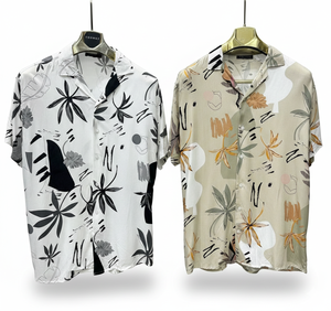 <b>Floral</b> Patterned <b>Mens</b> Short Sleeve <b>Shirt</b> Relaxed Fit Satin Fabric Breathable Stylish Summer Casual Wear Holiday Outfit - Product Image 4