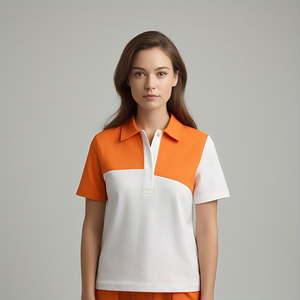 Golf ligero personalizado para mujer para Polo Camiseta estilo callejero manga corta deportes correr Top características comprimidas - Product Image 4