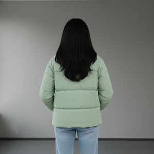 Chaqueta Acolchada para Exteriores, Personalizada al por Mayor, con Logotipo Bordado, de Algodón Teñido, con Remaches, de Color Sólido, Transpirable, Ligera, Impermeable y Ecológica - Product Image 5