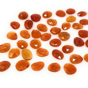 ลูกแพร์เจียระไนหินคาร์เนเลียนรูปร่างธรรมชาติที่มีคุณภาพสูงหลวมเพย์พาลสีแดงและสีส้มตามรูปร่างและขนาด10ชิ้น - Product Image 1