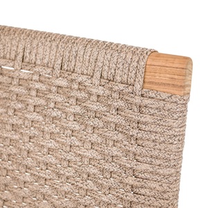 Silla de comedor de madera de teca para patio, con cuerda, color personalizado para interior, exterior, restaurante, cafetería, hotel - Product Image 3