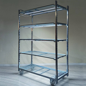 Chariot en treillis métallique pour serre agricole avec kit d'éclairage LED pour la germination et la greffage sans bacs à eau DC - Product Image 1