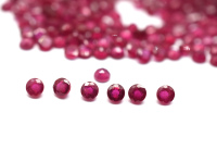 Pierre précieuse ronde en rubis naturel taillé en diamant 5 MM de taille plus calibrée sont disponibles Pierre précieuse à facettes en rubis de qualité supérieure