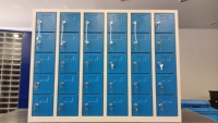 Mini casier en métal, 30 compartiments, serrure à clé en acier, Fitness, gymnase, école, hôpital, usine, trente niveaux