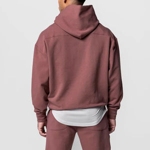 Nueva Sudadera Unisex 100% Algodón 420Gsm Estilo Americano Holgada Informal de Color Sólido - Product Image 4