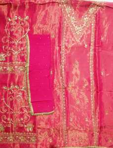 Designer moderne non cousu fantaisie brodé à la main de haute qualité Protection solaire indien mode avant Salwar Kameez tenue pour - Product Image 3