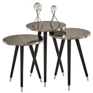 Mesa de centro de metal con acabado antiguo, mesa de centro de metal con tapa de mármol, decoración del hogar, hotel, dormitorio, cama usada, nuevo diseño elegante - Product Image 1