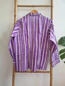 Conjunto de pijama de algodón de lujo de calidad de exportación para mujer, camisola ligera, pantalones largos para comodidad de ajuste relajado para exportación - Product Image 5