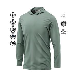 Sudadera con capucha de protección solar de pesca de secado rápido UPF 50 de alta calidad personalizada para hombre, camisetas de pesca deportivas ultrafinas de verano, camisetas de manga larga - Product Image 4