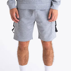 Durable diseño personalizado hombres sudaderas con capucha conjunto corto Color sólido nueva llegada sudaderas con capucha conjunto corto para hombres - Product Image 4