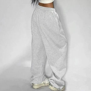 Hip Hop Vintage décontracté Street Style pantalons de survêtement pur coton coupe ample jambe large cordon pantalons longs pour les femmes vêtements de qualité supérieure - Product Image 2