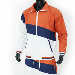 Coupe-vent réfléchissant survêtements en nylon pour hommes vente en gros de deux pièces coupe-vent personnalisé ensemble court veste 100% polyester Streetwear - Product Image 1