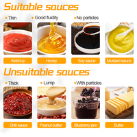 Pompe à sauce SS + PP de qualité commerciale, distributeur de ketchup de sauce à montage sur table anti-corrosion pour la vente en gros de buffet de restaurant de cuisine