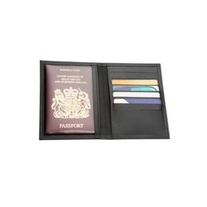Hecho a mano al por mayor de lujo de logotipo personalizado de cuero genuino pasaporte - Product Image 1