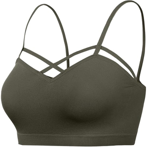 Nuevo 2025 último estilo mujeres bajo pecho Deporte Sujetador gimnasio Fitness acolchado Spandex forro correr Yoga Fitness sujetador - Product Image 3