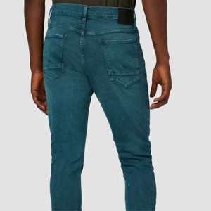 Jeans azules vintage desgastados ajustados para hombre-Estilo rasgado moderno con lavado desteñido, perfecto para trajes casuales y ropa de calle - Product Image 5