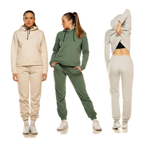 Survêtement de jogging personnalisé avec logo, 100 % coton, teint uni, poids de tissu moyen - Product Image 1