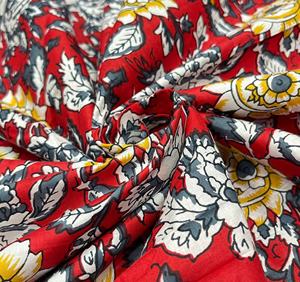 Vendu par le tissu de coton imprimé de bloc de main indien de yard, tissus de coton indien de tissu de coton indien estampillé à la main d'impression traditionnelle - Product Image 4